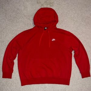 Nike Hoodie Swoosh Embroidered Sweatshirt SZ XL Club Fleece Sportswear Black Tag